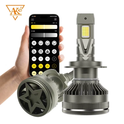 APP Control H7 Car Headlight Bulbs H4 Mini Turbo Headlight H1 H11 H3 9005 HB3 90 - Image 1 of 4