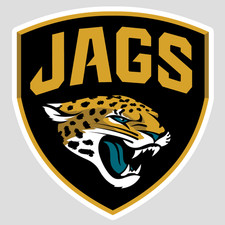 Jacksonville Teal Gold Football Weather Resistant Vinyl Stickerdecal 03