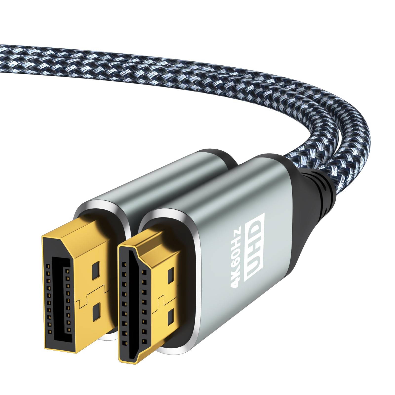 4K DisplayPort to HDMI Cable 3.3ft - 4K@60Hz 2K@120Hz Uni-Directional High-Speed Video Cord