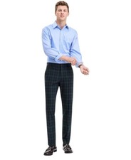 Tommy Hilfiger Mens Modern fit Dress Pants 36 / 32 Navy Blue Plaid