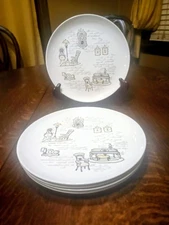 Marcrest Stetson Gay Nineties Dinner Plates Set Of 5