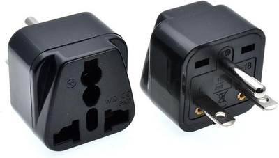 Black NEMA 6-15P Universal Plug Adapter 110-250V 15AUniversal World to black
