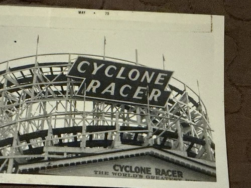 Vintage Photo, Long Beach Pike Cyclone Racer, Roller Coaster Neon Sign, Calif