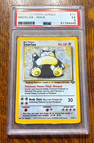 Snorlax (Unlimited) graded PSA 5 for sale on eBay