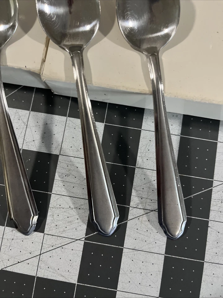 Hampton Silversmiths Quattro (4) Teaspoons Stainless Flatware Replacements - Image 2 of 4