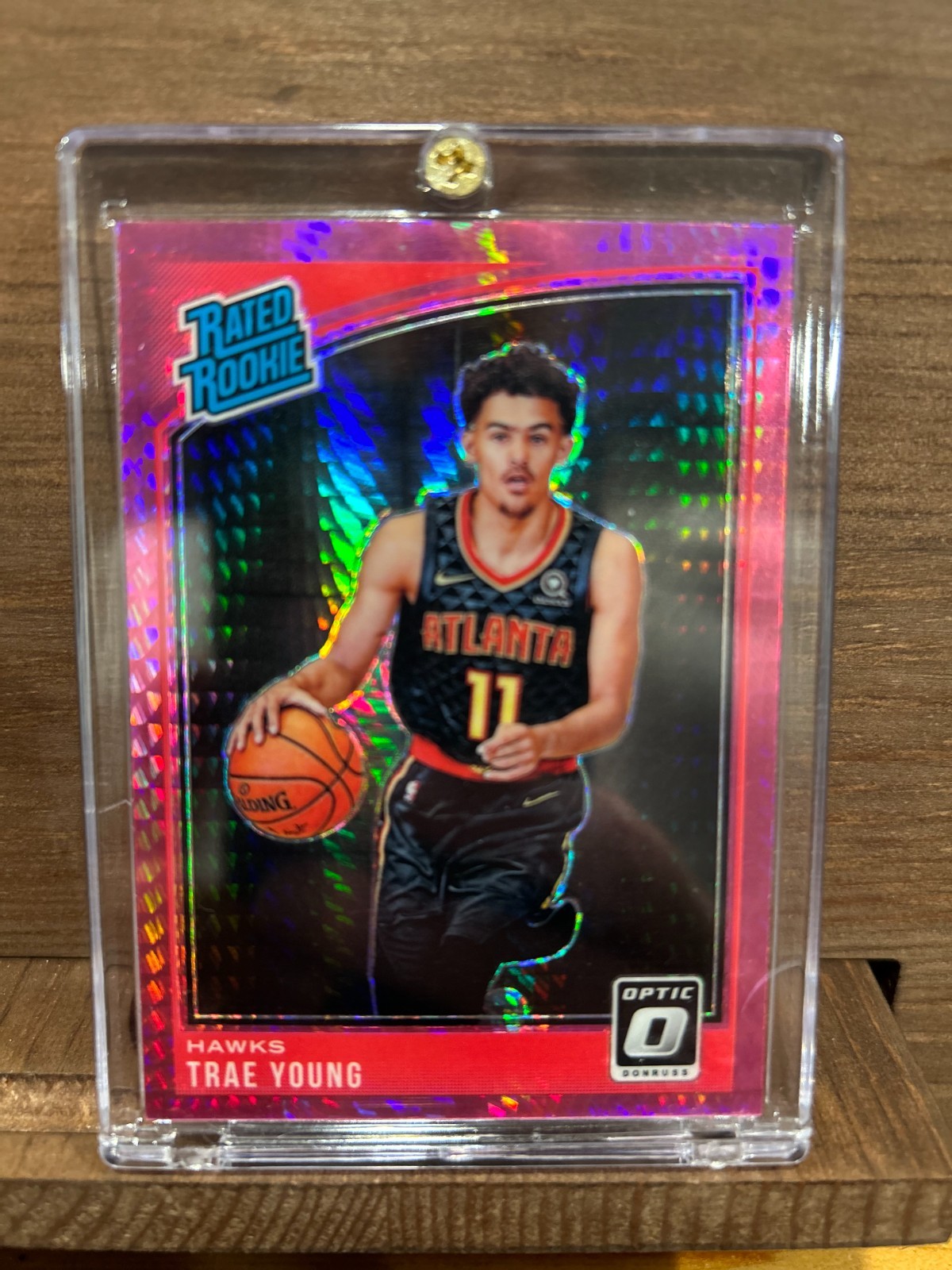 2018-19 Panini Donruss Optic - Rated Rookie Trae Young #198 Pink Hyper Prizm...