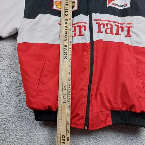 Vintage Scuderia Ferrari Mens Size XL F1 Racing Jacket Bomber Quilted Shell image 13