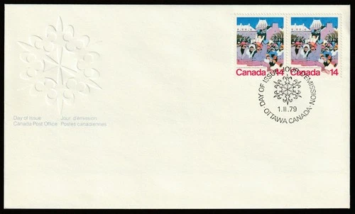 Canada #780, Quebec Carnival, Pair, Official First Day Cover, FDC 1979