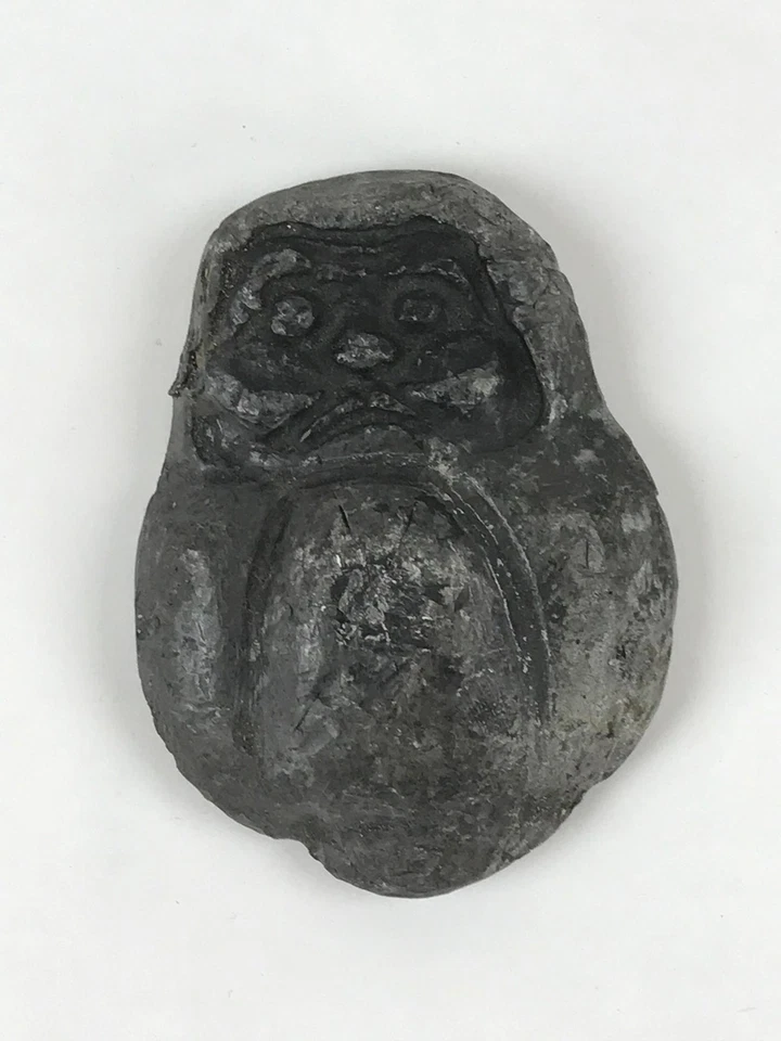 Antiguo pisapapeles japonés Daruma de hierro Bunchin amuleto decorativo JK583 Foto 2 de 4