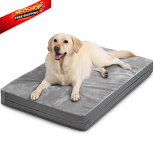 Vonabem Waterproof Outdoor Dog Bed Large Medium Sized Dogs, L 35x22x3 , Grey
