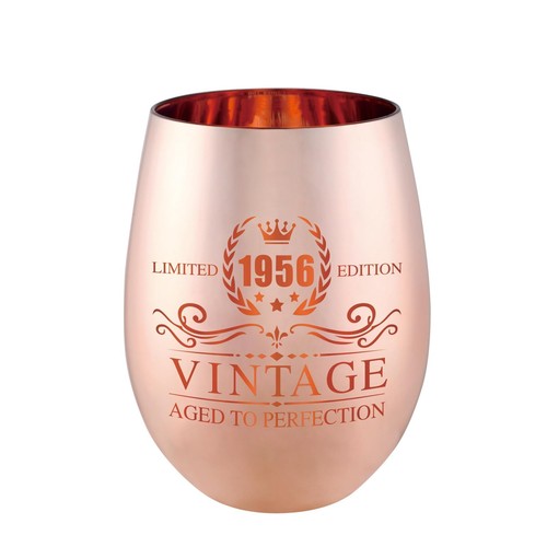 70th Birthday Gifts for Women - Vintage 1956 Wine Glass - 70th Birthday Decor...