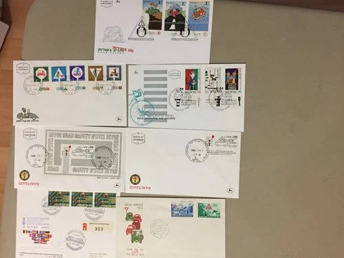 Seven ROAD SAFETY fdc:Netherlands Guinea,Swiss,Israel