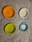4 Fiesta Fruit Bowls (5.25 in) New - Tangerine, Turquoise, White, Lemongrass