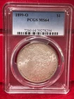 1899-O Morgan Dollar PCGS MS64 S$1 New Orleans Minted Silver Dollar Rim Toner