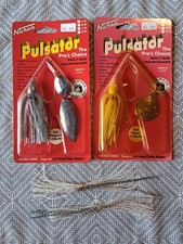2 Vintage Nichols Pulsator Spinnerbaits 24K Gold Blades Made In USA! San Antonio