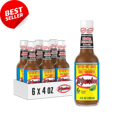 Xxxtra Hot Habanero Sauce 4oz 6-Pack 11,250 Scoville Gluten & Sugar Free