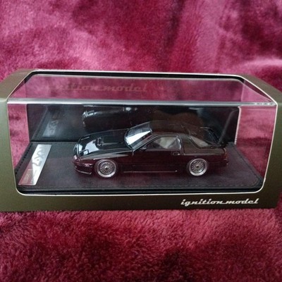 Ignition Model 1/43 Mazda RX-7 FC3S Black Diecast with Silver BBS Mesh Wheels