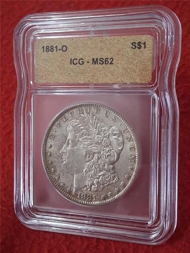 1881-O Morgan S$1 Silver Dollar  ICG MS 62                              #MF-1118