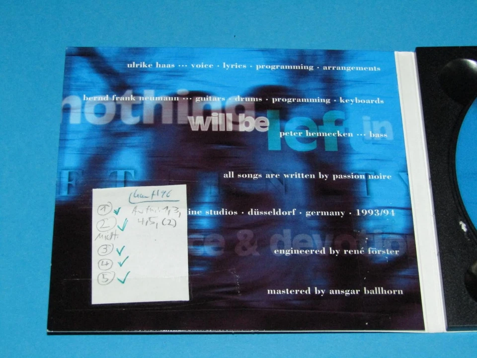 Passion Noire / Eternity (DE 1994, Dark Star Spark 38) - CD - Bild 2 von 4