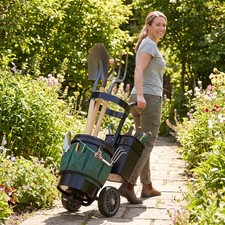 Heavy Duty Rolling Garden Cart Mobile Utility Trolley & Tool Organizer