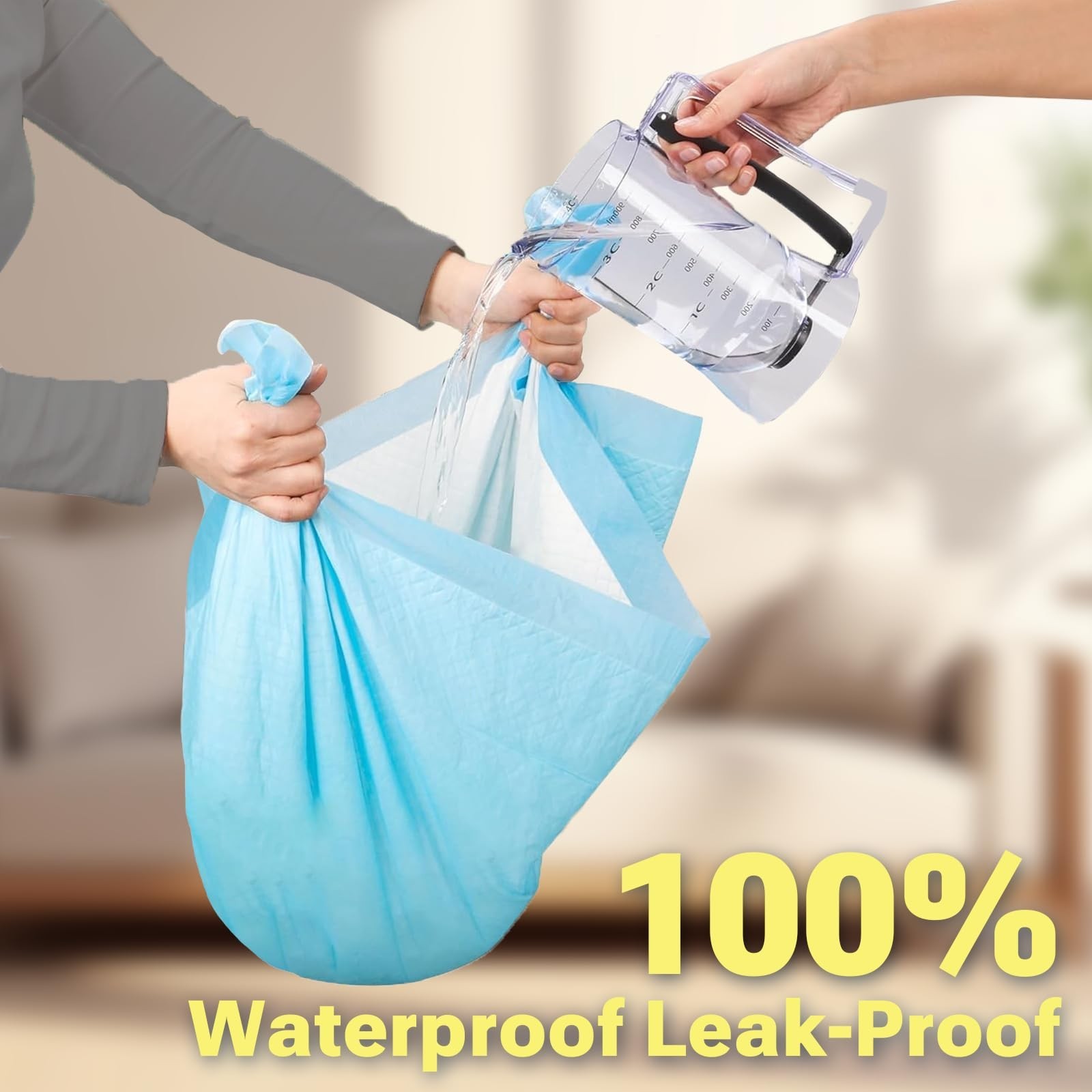 100 Count Super Absorbency Puppy Pads 22"x 22", Leakproof Quick Drying Dog Tr...