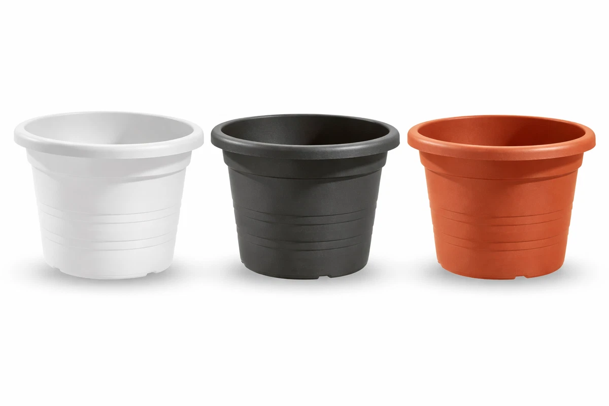 Vaso Cilindro City Rigato Vasar Colore 77-BIANCO PERLA Misure 33 x h. 69