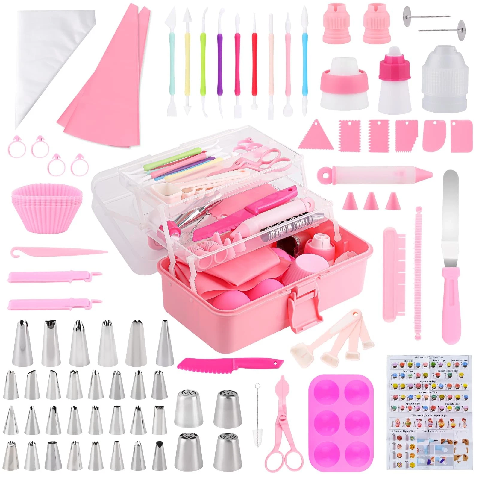 Cake Decorating Kit: Decorating Supplies Tools Kit 138 PCS Baking Accessories...