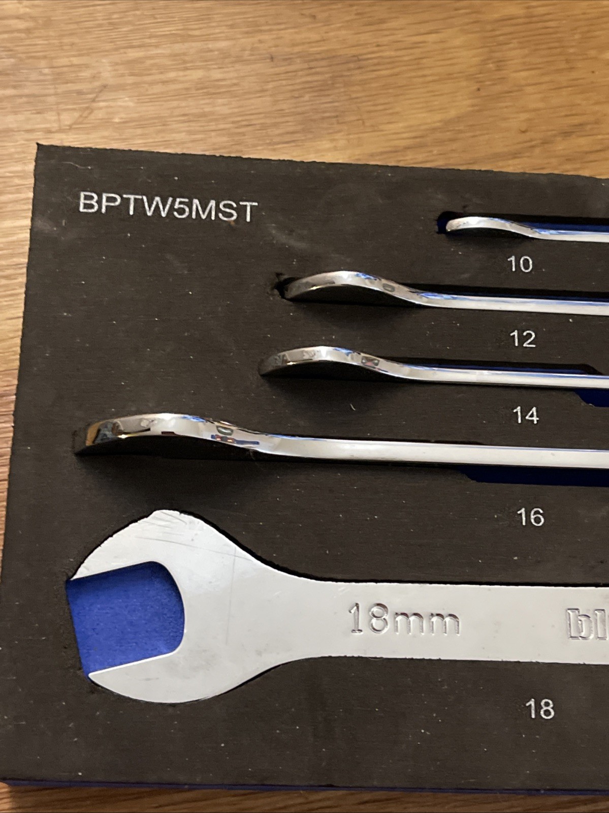 CORNWELL TOOLS BPTW5MST METRIC THIN WALL OPEN END WRENCH SET IN FOAM 10MM - 19MM