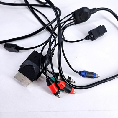 Universal Multi Console Component AV Cable for PS2 PS3 Xbox 360 Wii Black