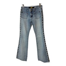 Vintage Todd Oldham Jeans low rise flare jean side grommets Y2K Women  s size 11