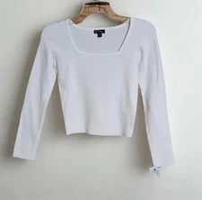 Art Class White Ribbed Long Sleeved Top Girls Size 10/12 *FREE SHIPPING*