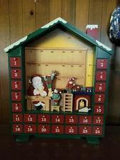 Advent Calendar Santa's Workshop Christmas Wood Compartment Costco Kirkland