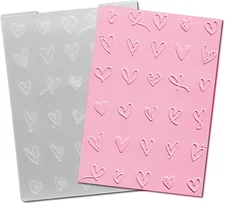 Heart Plastic Embossing Folders for Card Making Hearts Background Embossing Fold