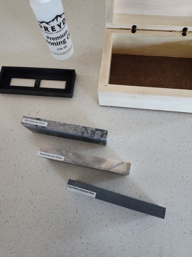 RH Preyda 3 Stein Schärfset 6"x 2"x 1/2" hart schwarz/hart/weich - Bild 2 von 7