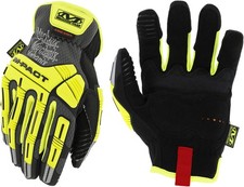 Mechanix Wear M-Pact Hi-Viz Impact Gloves Yellow Large