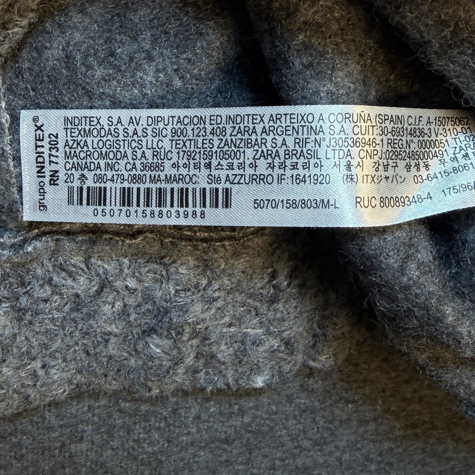 ZARA Oversized Bomber Jacket Gray Marl M-L  Boucle Coat Drop Shoulder Sold Out image 7