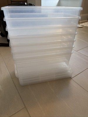 The Container Store Clear Plastic Shoe Boxes Lot Of 15