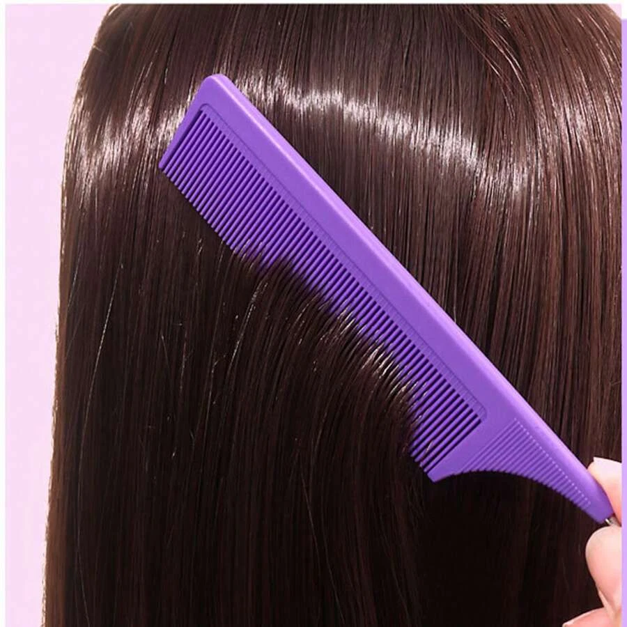 Peine de pelo cola de rata dientes finos pasador cola peine para seccionar teñido peinado Foto 3 de 4