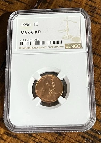 1956 Wheat Penny NGC MS 66 RED