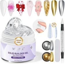 MIZHSE 3D Nail Gel Sculpting for Nails,Hema-Free TPO-Free Hard Clear Builder Ge