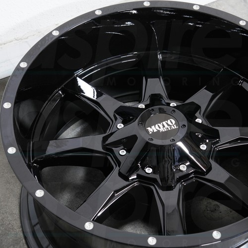 20x9 Moto Metal MO970 5x5.5/5x139.7 0 Gloss Black Wheels Rims Set(4) 78.1 - Picture 5 of 6