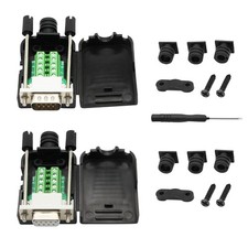 DB9 RS232 Serial Port DSUB Breakout Board SolderFree 1Pair Male Female
