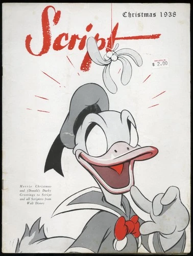 CHRISTMAS DEC 4 1938 SCRIPT MAGAZINE, WALT DISNEY DONALD DUCK 4th ANNIVERSARY - product listing photo