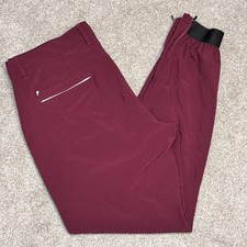 Primo Golf Joggers Men s Sz 36 Regular 36x30 Maroon Burgundy Tapered Pants