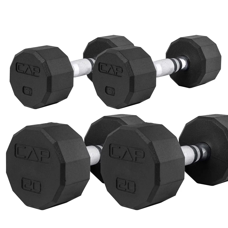 Cap 50 Lbs Coated 12 - Sided Dumbbell Set 5Lbx2 20Lbx2
Opens in a new window or tab