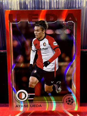 AYASE UEDA 2024-25 Topps UEFA RED Flowfractor SSP JAPAN FEYENOORD