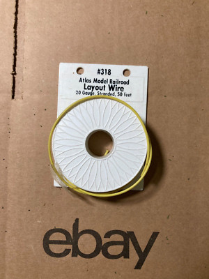 3OF Atlas Lay Out Wire #318 Yellow 20ga Stranded 50' (Loose ends may not be full