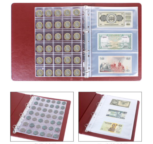 240 Pockets Coins / Bank Notes Premium Collection Album Water Proof -Black - Picture 2 of 17