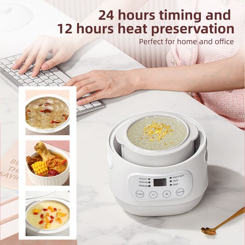 Aoresac Electric Mini Slow Cooker 1 Quart 200W Food Warmer With Ceramic Pot GB - Picture 5 of 8