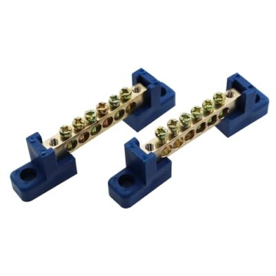 2PCS 83x12x21mm Zero Ground Row Terminal Block 6 Holes Terminal Bus Bar Termi...